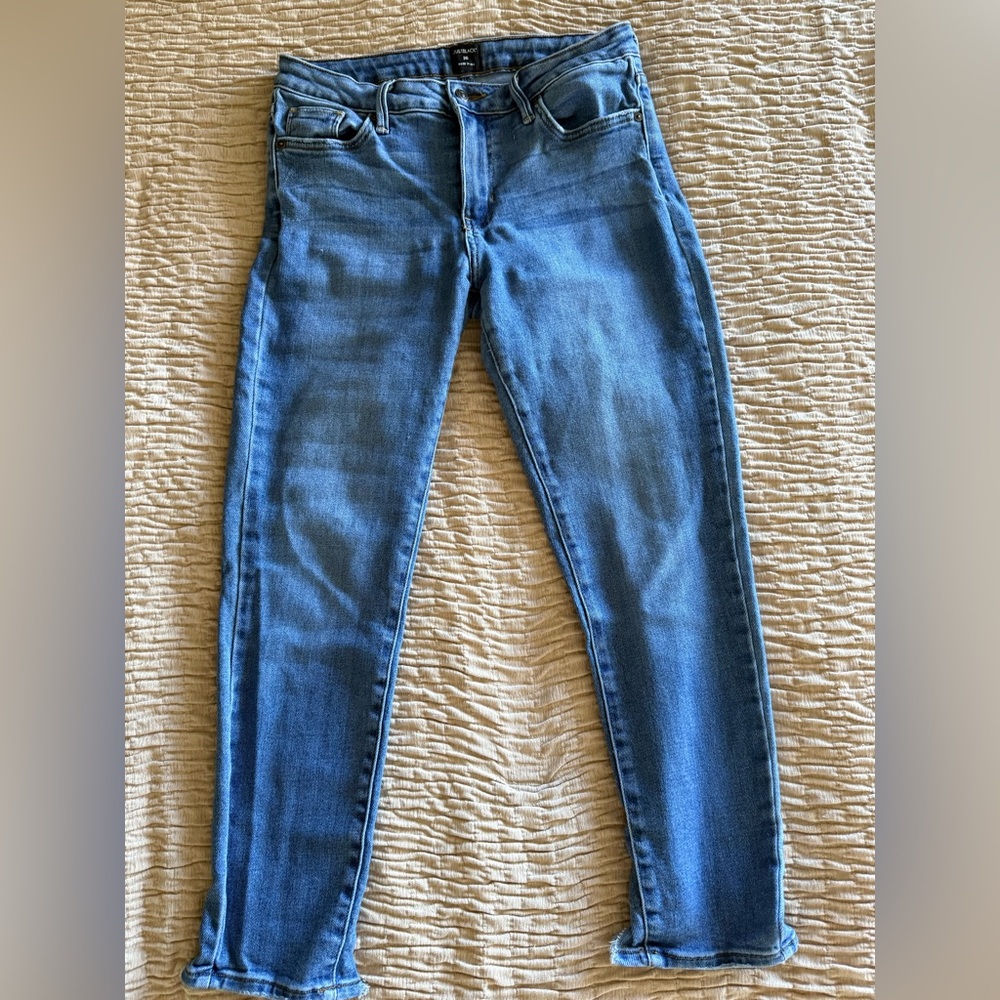 Booty Lifting Cropped Ankle Skinny Stretch Cotton Jeans